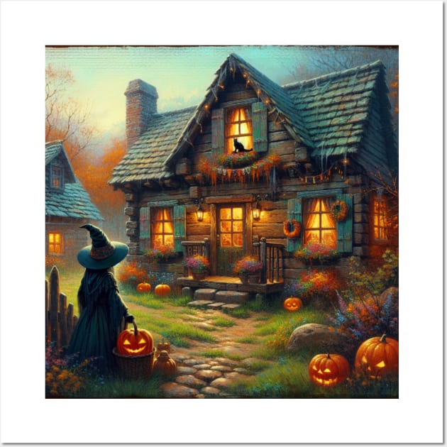 Halloween House Wall Art by CreatingChaos